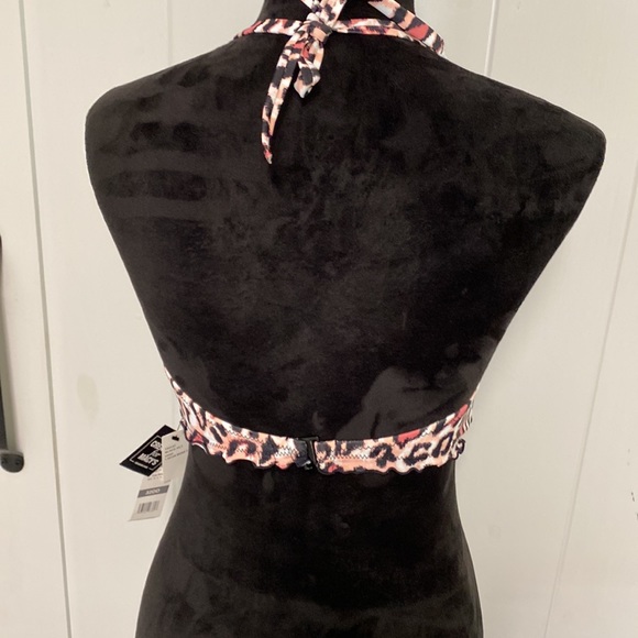 2 For $10 Sundazed Cheetah Print Ruffle Trim Bikini Top - Picture 3 of 5
